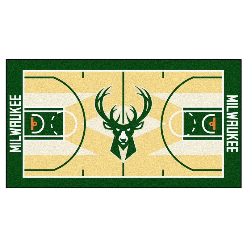 Milwaukee Bucks 24" x 44" Basketball Court Runner
