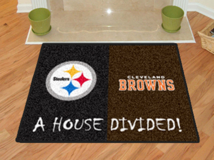 Pittsburgh Steelers and Cleveland Browns 34" x 45" House Divided Mat