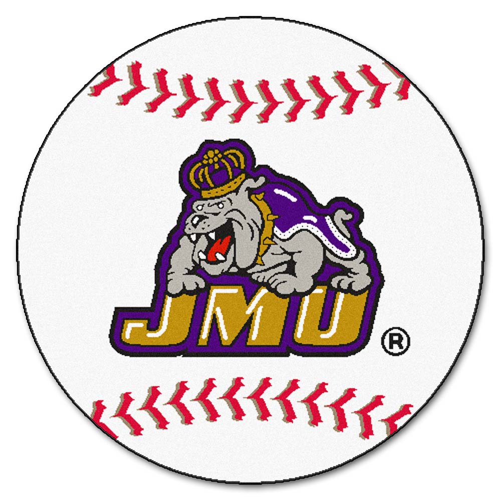 27" Round James Madison Dukes Baseball Mat