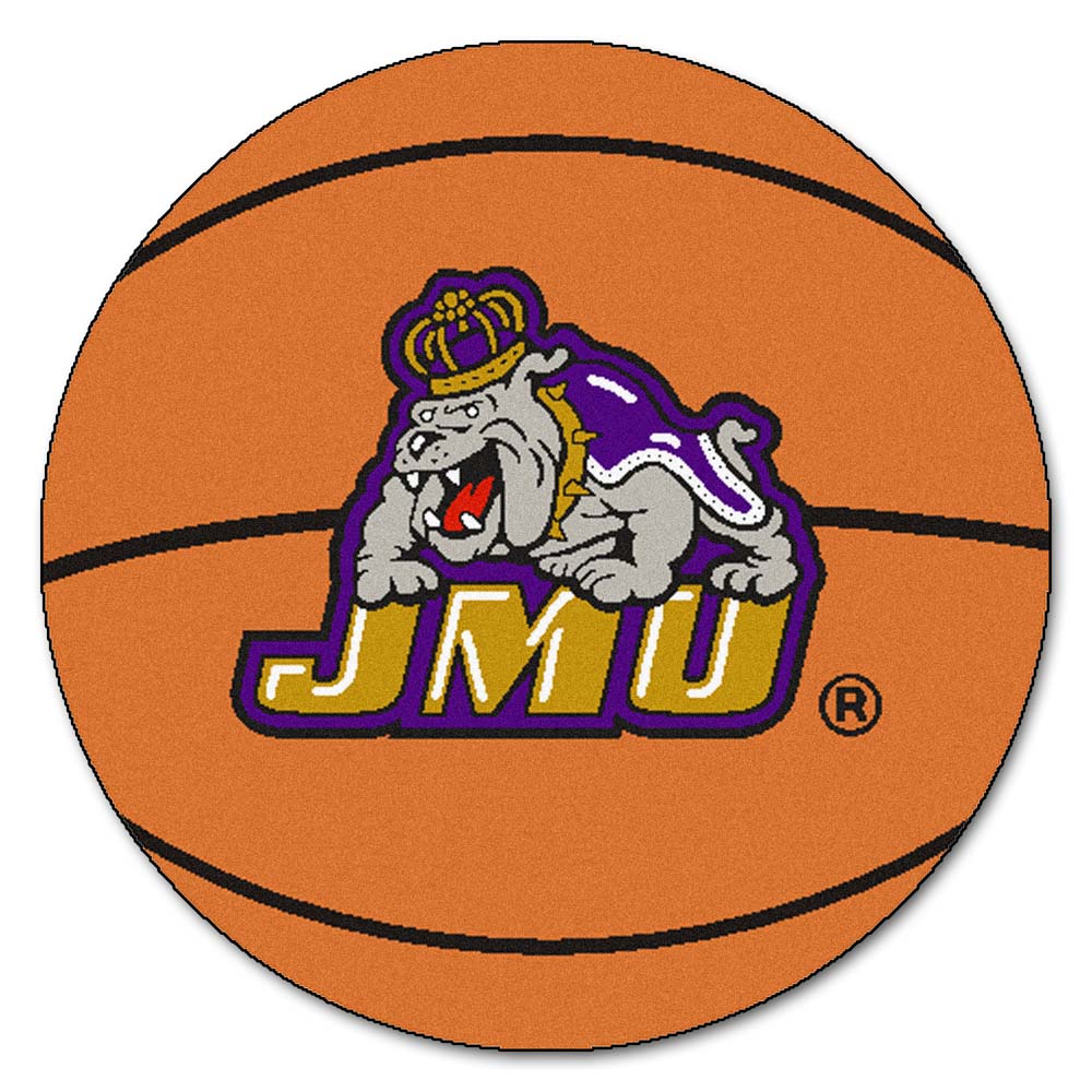 27" Round James Madison Dukes Basketball Mat