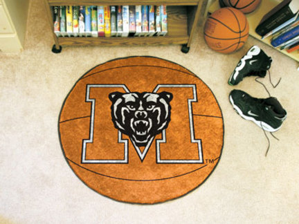 27" Round Mercer (Atlanta) Bears Basketball Mat