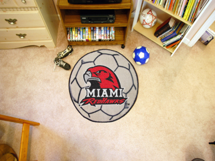 27" Round Miami (Ohio) RedHawks Soccer Mat