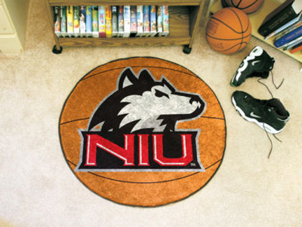 27" Round Northern Illinois Huskies Basketball Mat