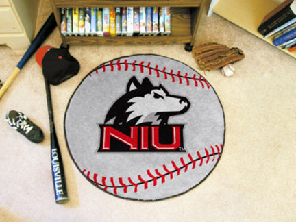 27" Round Northern Illinois Huskies Baseball Mat