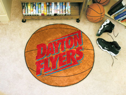 27" Round Dayton Flyers Basketball Mat