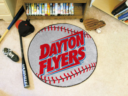 27" Round Dayton Flyers Baseball Mat