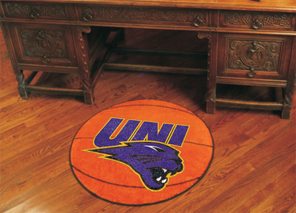 27" Round Northern Iowa Panthers Basketball Mat