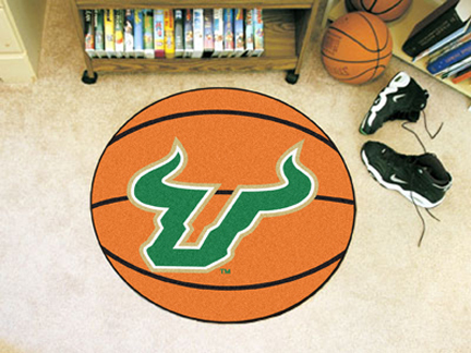 27" Round South Florida Bulls Basketball Mat