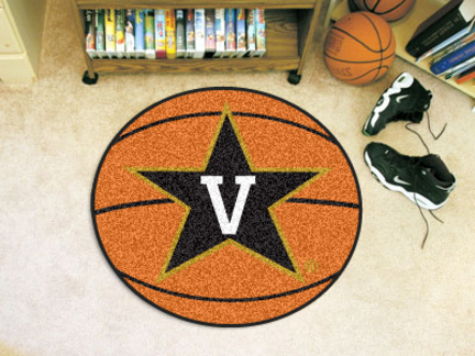 27" Round Vanderbilt Commodores Basketball Mat