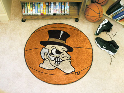 27" Round Wake Forest Demon Deacons Basketball Mat