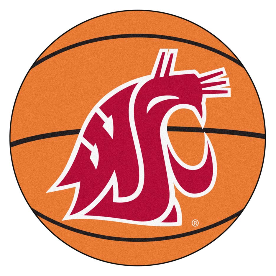 27" Round Washington State Cougars Basketball Mat