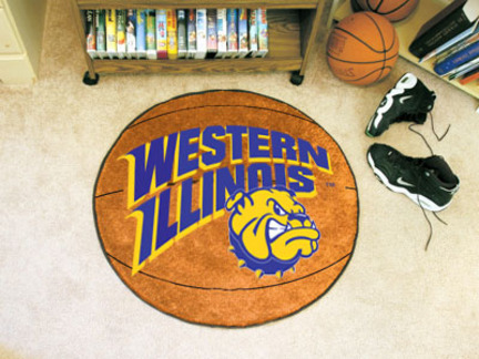 27" Round Western Illinois Leathernecks Basketball Mat