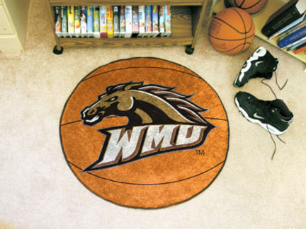 27" Round Western Michigan Broncos Basketball Mat