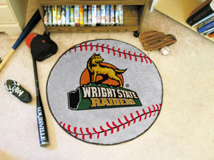 27" Round Wright State Raiders Baseball Mat