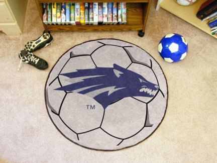 27" Round Nevada Wolf Pack Soccer Mat