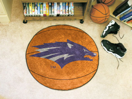 27" Round Nevada Wolf Pack Basketball Mat