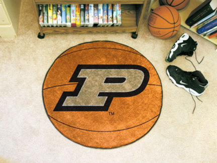 27" Round Purdue Boilermakers Basketball Mat