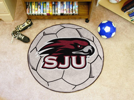 27" Round St. Joseph's Hawks Soccer Mat