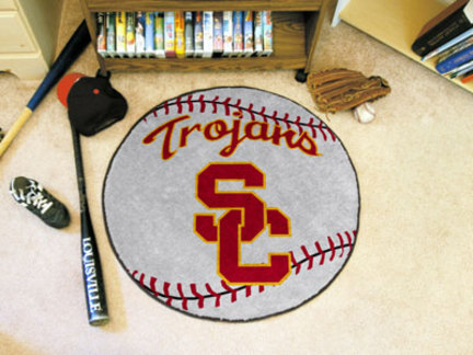 27" Round USC Trojans Baseball Mat