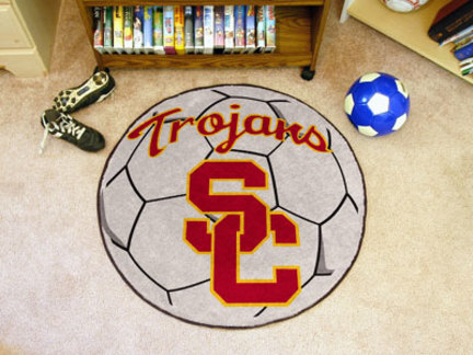 27" Round USC Trojans Soccer Mat