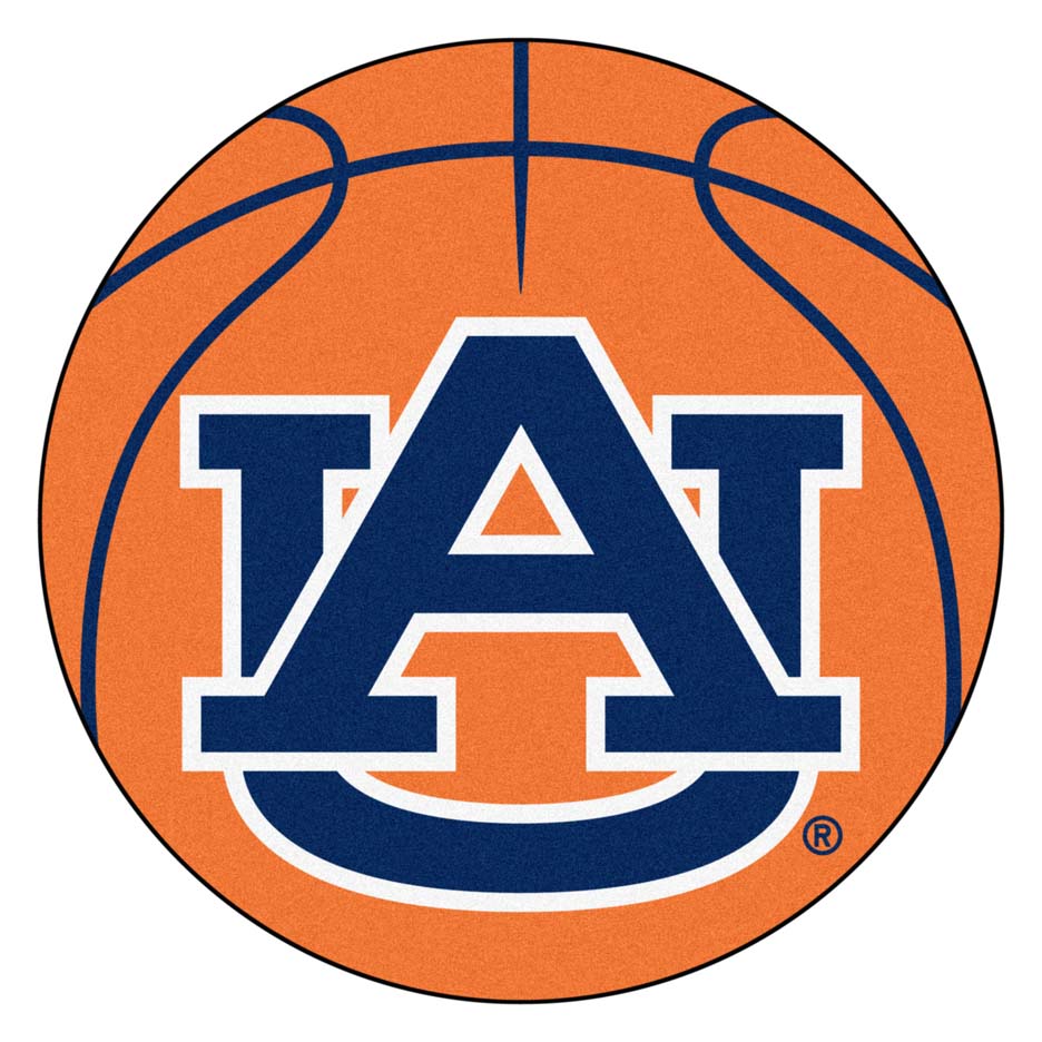 Auburn Tigers 27" Round Basketball Mat (with "AU")