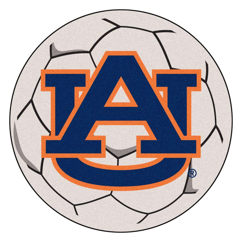 Auburn Tigers 27" Round Soccer Mat (with "AU")