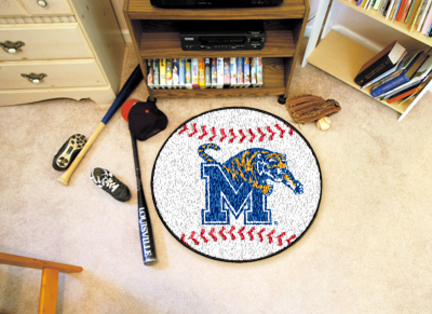 27" Round Memphis Tigers Baseball Mat