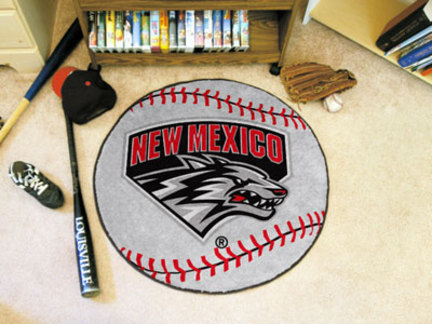 27" Round New Mexico Lobos Baseball Mat