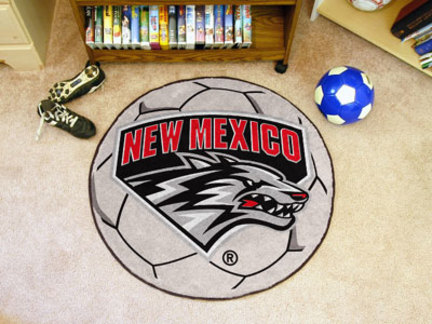 27" Round New Mexico Lobos Soccer Mat