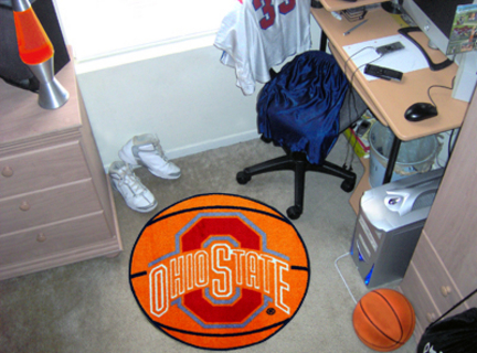 27" Round Ohio State Buckeyes Basketball Mat