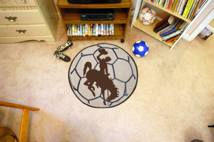 Wyoming Cowboys 27" Round Soccer Mat