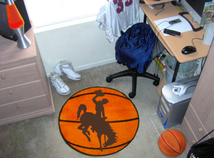 Wyoming Cowboys 27" Round Basketball Mat