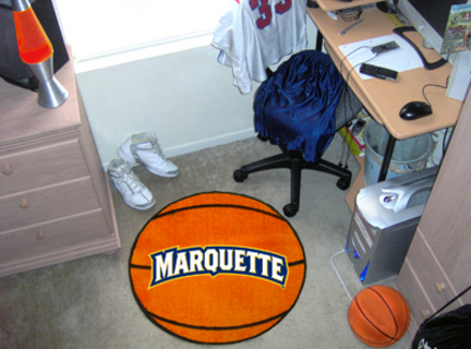 27" Round Marquette Golden Eagles Basketball Mat