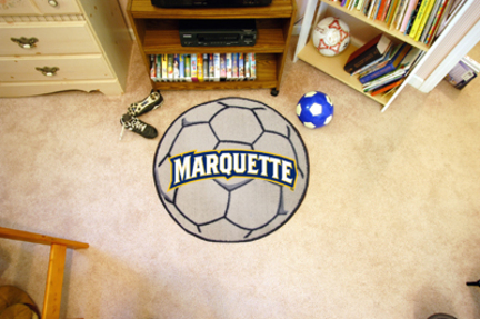 27" Round Marquette Golden Eagles Soccer Mat