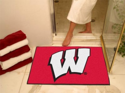 Wisconsin Badgers "W" 34" x 45" All Star Floor Mat