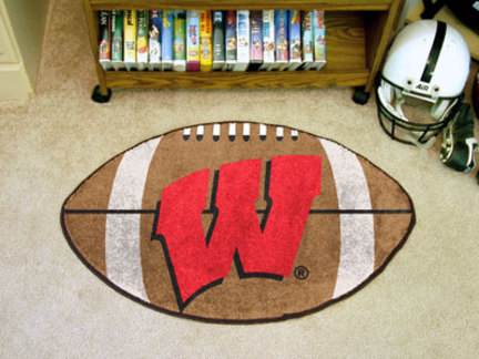 Wisconsin Badgers "W" 22" x 35" Football Mat