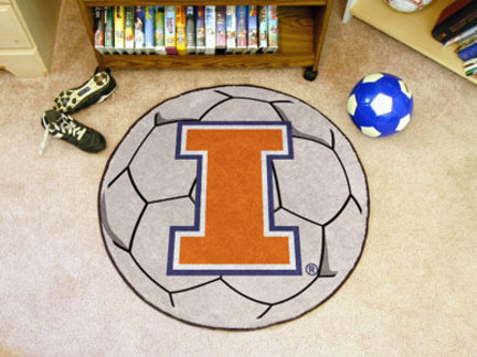 27" Round Illinois Fighting Illini Soccer Mat