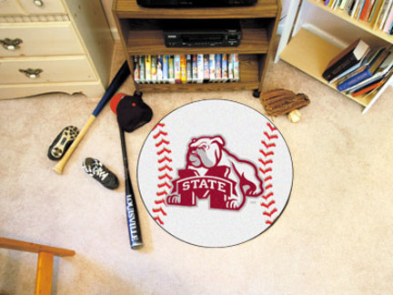 27" Round Mississippi State Bulldogs Baseball Mat