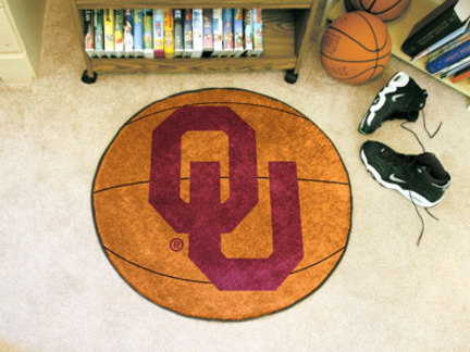 27" Round Oklahoma Sooners Basketball Mat