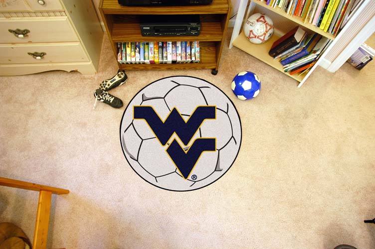 27" Round West Virginia Mountaineers Soccer Mat