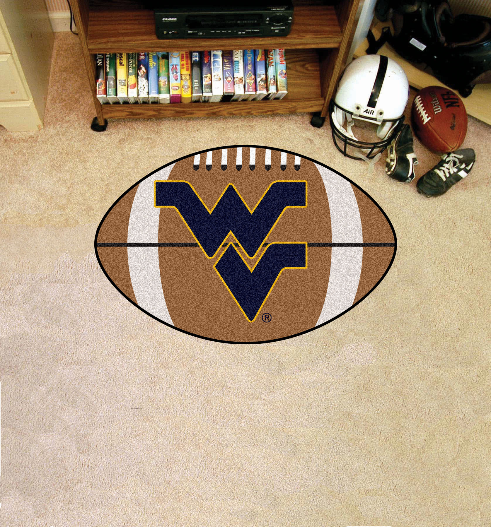 22" x 35" West Virginia Mountaineers Football Mat
