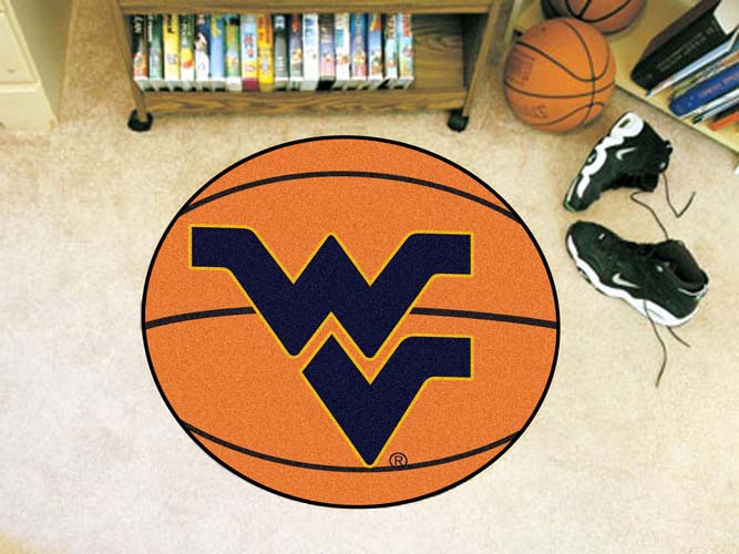 27" Round West Virginia Mountaineers Basketball Mat