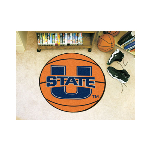 27" Round Utah State Aggies Basketball Mat