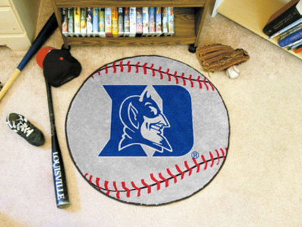 27" Round Duke Blue Devils Baseball Mat