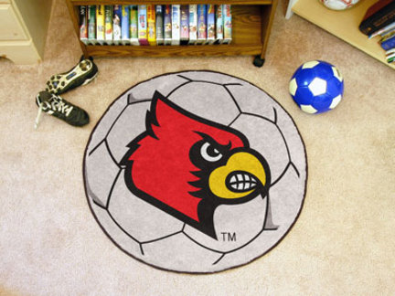 27" Round Louisville Cardinals Soccer Mat