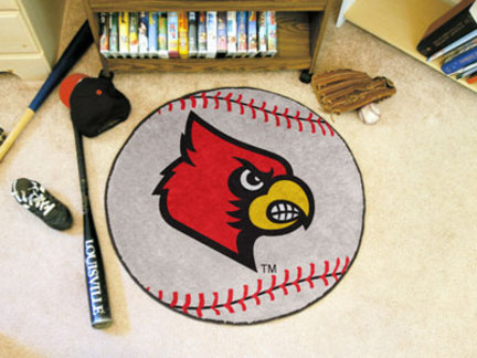 27" Round Louisville Cardinals Baseball Mat