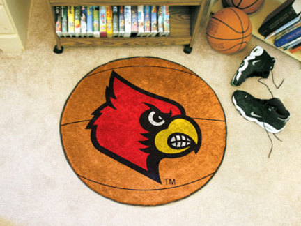 27" Round Louisville Cardinals Basketball Mat