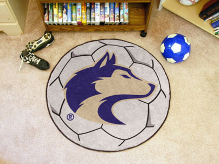 27" Round Washington Huskies Soccer Mat