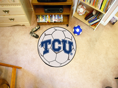 27" Round Texas Christian Horned Frogs Soccer Mat