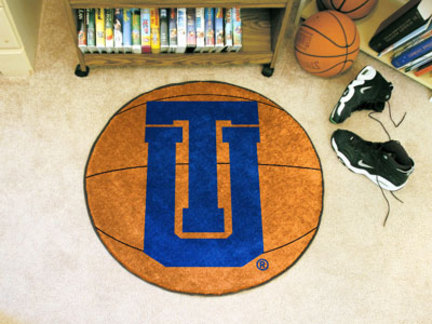 27" Round Tulsa Golden Hurricane Basketball Mat